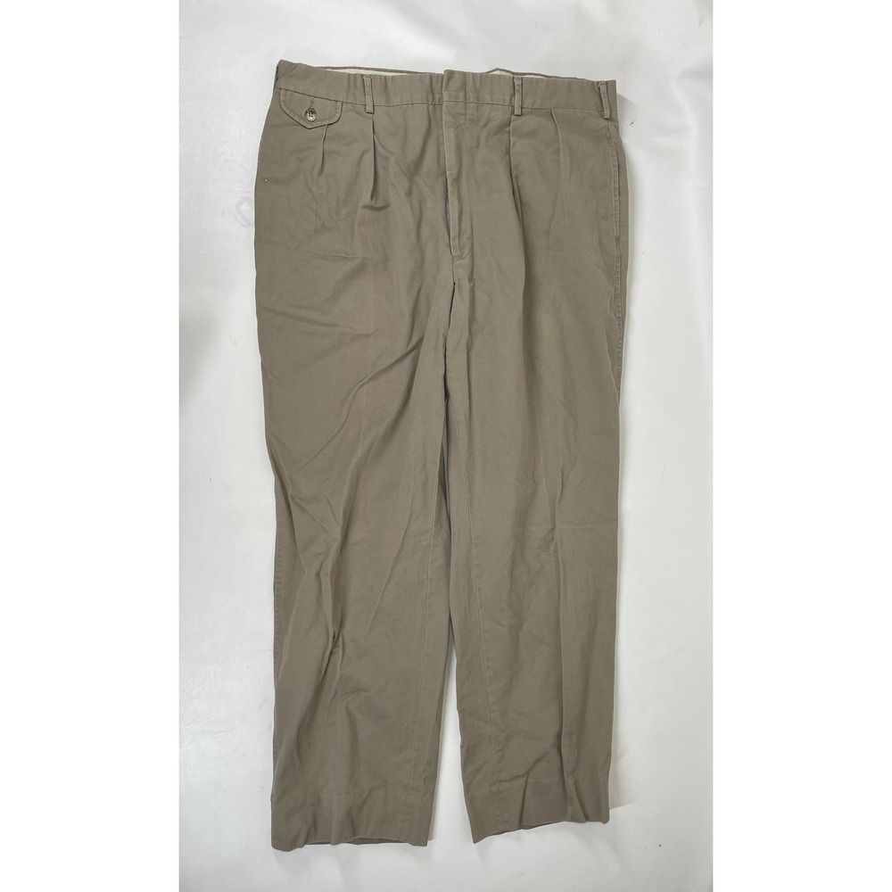 Brooks Brothers Pleated Front Pants Mens Size 38W/31L Beige
